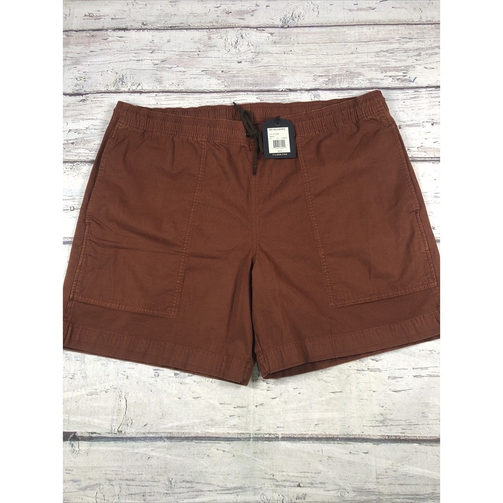 New Filson Dry Falls Men's Cotton Shorts Sequoia Red XL Drawstring NWT